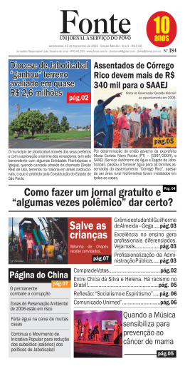 Capa - Jornal Fonte
