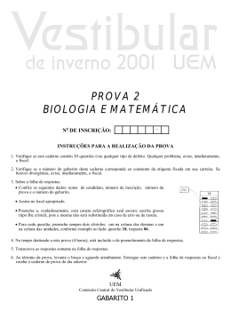 UEM-Vestibular de Inverno/2001