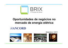 Oportunidades de negócios no mercado de energia elétrica