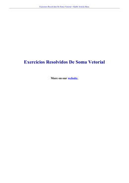 EXERCICIOS RESOLVIDOS DE SOMA VETORIAL PDF