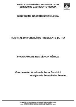 SERVIÇO DE GASTROENTEROLOGIA HOSPITAL