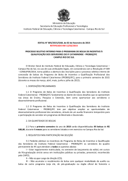 Retificação do Edital 005/2015/GAB - Instituto Federal Catarinense