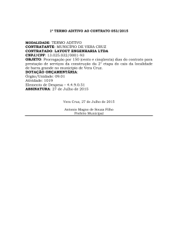 1º Termo Aditivo ao Contrato 053/2015