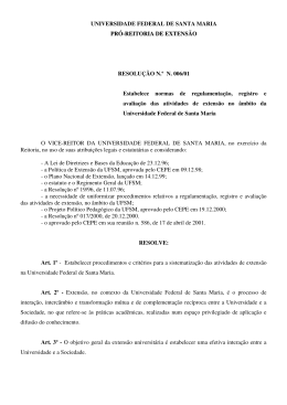 Resolução de Extensão N. 006/2001