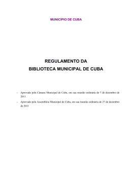 Regulamento - Câmara Municipal de Cuba