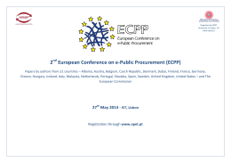 2 European Conference on e-Public Procurement - IMPIC