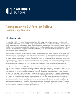 Reengineering EU Foreign Policy