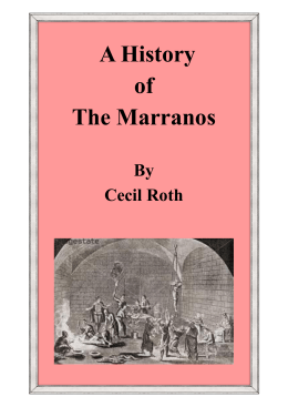 A History of The Marranos By Cecil Roth