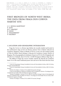 first bronzes of northwest iberia: the data from fraga dos corvos