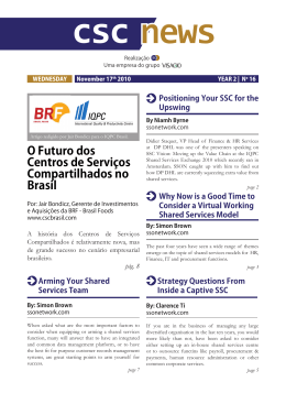 O Futuro dos Centros de Serviços Compartilhados no Brasil