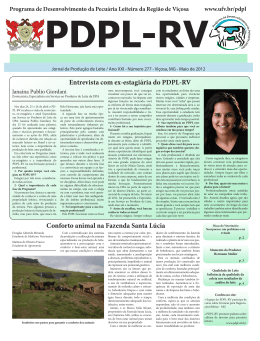 Jornal Maio de 2012 - Programa de Desenvolvimento da Pecuária