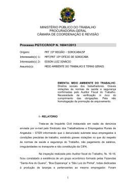 Processo PGT/CCR/nº 16041/2013 - Ministério Público do Trabalho