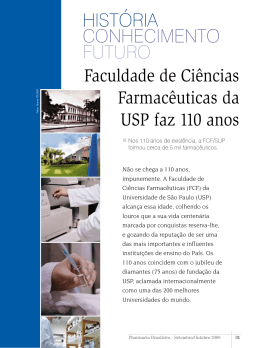 Faculdade de Ciências Farmacêuticas da USP faz 110 anos