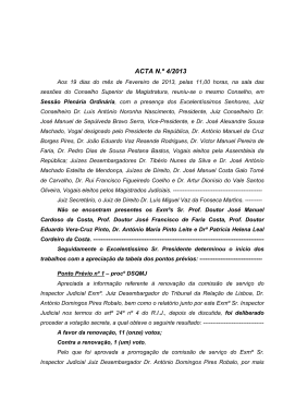 Acta n.º 04/2013 - ao Conselho Superior da Magistratura