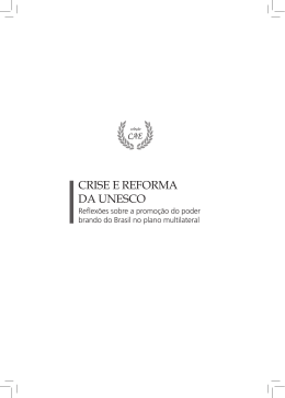 CRISE E REFORMA DA UNESCO.indd