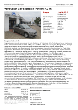 Volkswagen Golf Sportsvan Trendline 1,2 TSI Preço: 19.450,00