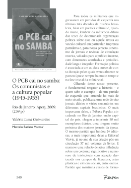 O PCB cai no samba: Os comunistas e a cultura popular (1945