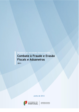 Relatório de Combate à Fraude e Evasão Fiscais e Aduaneiras 2011