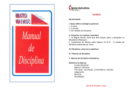 Manual de Disciplina - Igreja Metodista do Brasil