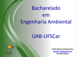 Bacharelado em Engenharia Ambiental UAB-UFSCar