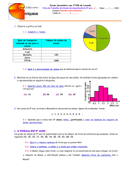 FT12. Revisões da Estatística - Oficina de Matemática do