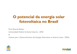O potencial da energia solar fotovoltaica no Brasil