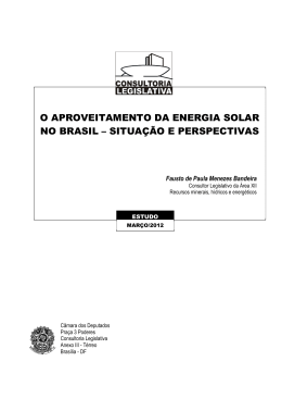 o aproveitamento da energia solar no brasil