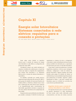 Capítulo XI Energia solar fotovoltaica Sistemas conectados à rede