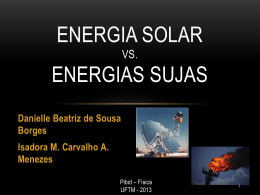 Energia Solar vs. Energias sujas