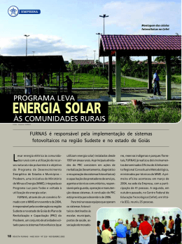 Programa leva energia solar ás comunidades rurais