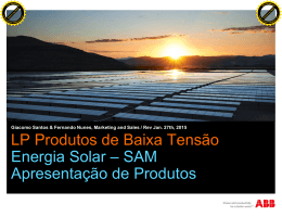LP Produtos de Baixa Tensão Energia Solar – SAM