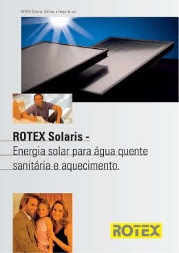 ROTEX Solaris - Energia solar para água quente sanitária e