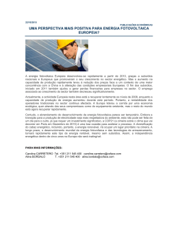Publicação - Energia Solar