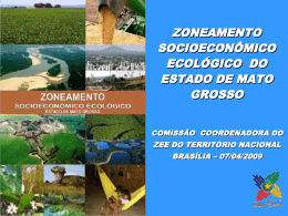 ZEE de Mato Grosso - Ministério do Meio Ambiente