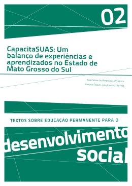 CapacitaSUAS - MDS - MINISTÉRIO DO Desenvolvimento Social e