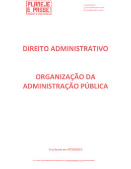 Organização da Administração Pública