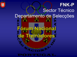 Apresentação no Fórum Nacional de Treinadores - FNK-P
