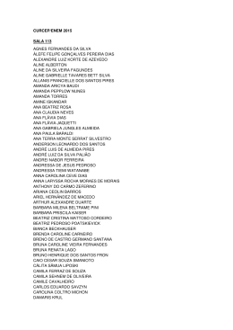 CURCEP/ENEM 2015 SALA 113 AGNES FERNANDES DA SILVA