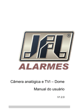 Câmera analógica e TVI – Dome Manual do usuário