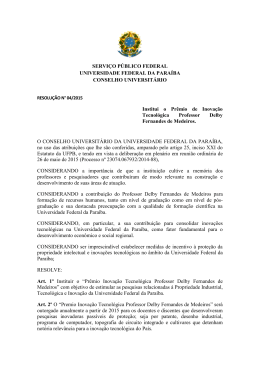 resolução nº 04/2015 - Universidade Federal da Paraíba