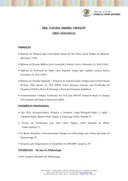 DRA. CLÁUDIA AMARAL CROSSLEY CBOrt 0592/00332