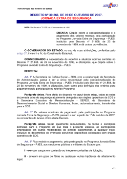 decreto nº 30.866, de 09 de outubro de 2007. jornada