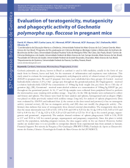 Evaluation of teratogenicity, mutagenicity and phagocytic activity of