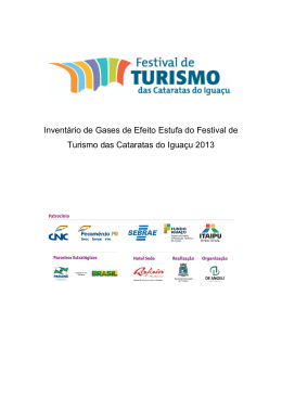 relatório de emissões gee – 2013 - Festival de Turismo das Cataratas