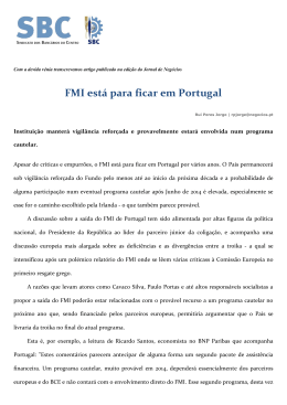 FMI está para ficar em Portugal