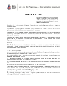 Resolução Nº 01 / CMJE - Tribunal de Justiça do Estado da Bahia