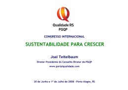 sustentabilidade para crescer - Movimento Brasil Competitivo