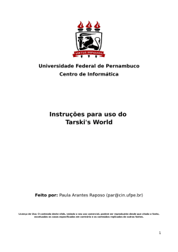 Tarski`s World - Centro de Informática da UFPE