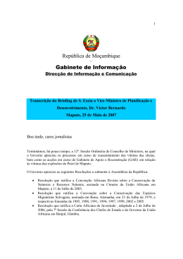República de Moçambique Gabinete de Informação