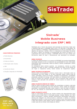 Sistrade® Mobile Business Integrado com ERP